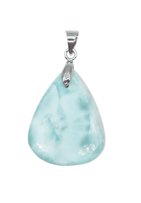 Pendentif Larimar de République dominicaine bélière incluse (forme aléatoire)