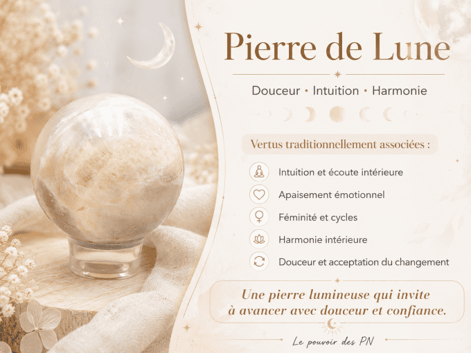 Sphère pierre de lune beige AA 50 à 60mm
