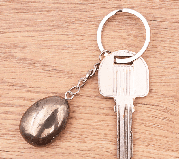 Porte clés forme goutte pyrite AA