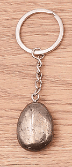 Porte clés forme goutte pyrite AA