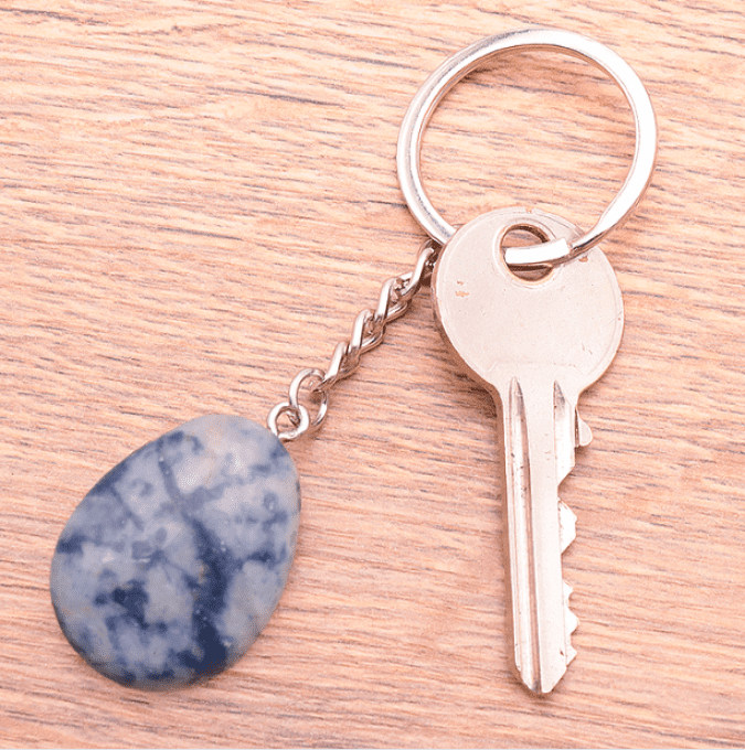 Porte clés forme goutte sodalite A