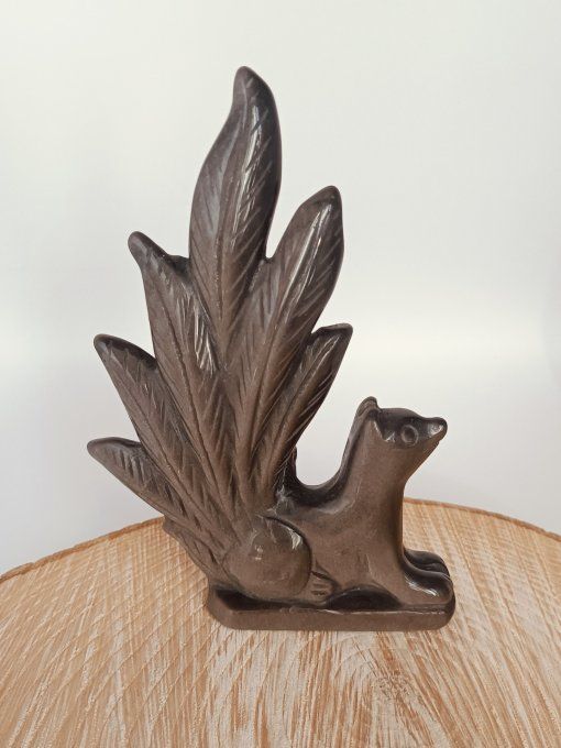 Renard 130mm obsidienne argentée AA