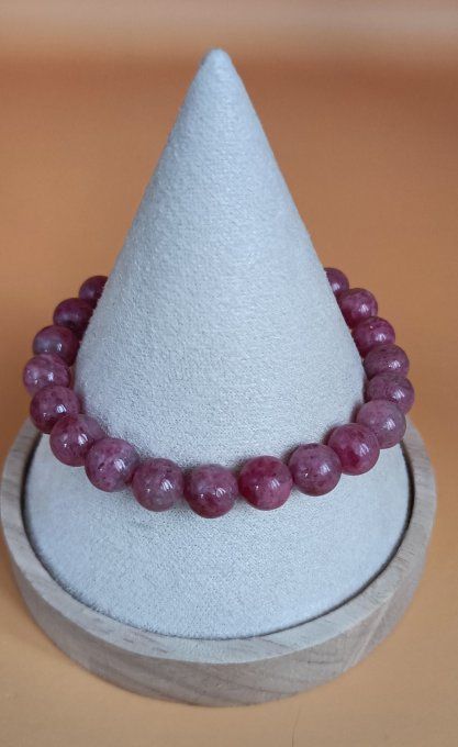 Bracelet en Rhodonite sur Quartz AA