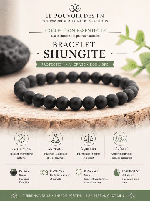 BRACELET BOULE  SHUNGITE A