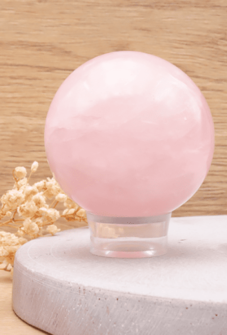 Sphère quartz rose A 60 à 70mm